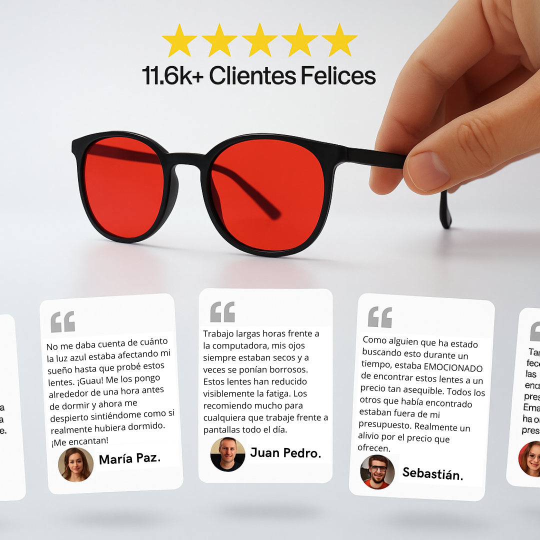 FLOW® | Lentes Rojos Anti Luz Azul UNISEX